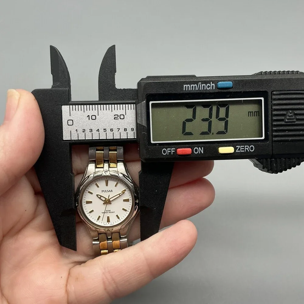 Pulsar Womens Watch 24mm Two-Tone Stainless V501-X355 New Battery 6.25